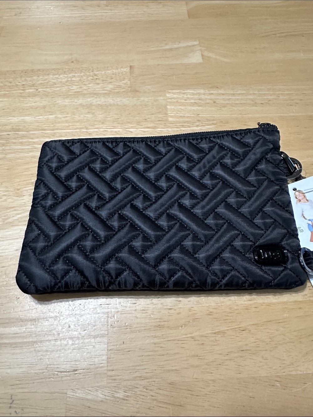 lug Black Quilted Peekaboo Wristlet Pouch - Picture 4 of 10